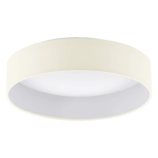 Plafoniera moderna rotonda led 13w 3000k tessuto crema fp