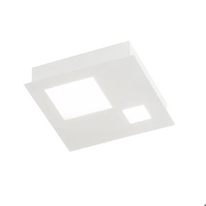 Plafoniera led 12w 3000k quadrata bianca moderna isyluce