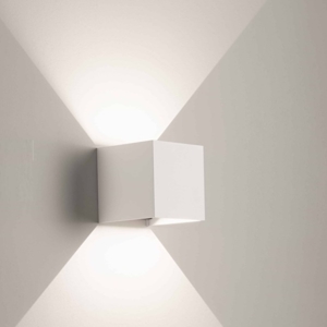 Isyluce applique per esterno 16w 4000k cubo bianco