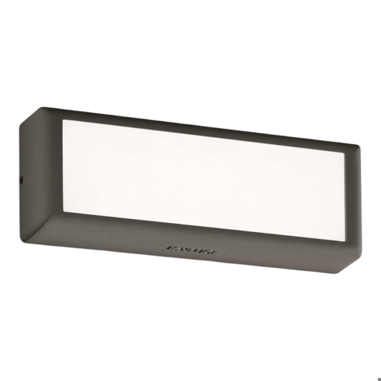 Applique rettangolare da esterno 12w 3000k antracite isyluce