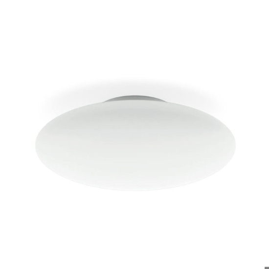 Plafoniera led 3000k 25cm linea light squash polietilene bianco design moderno