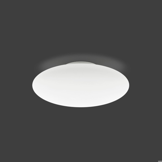 Plafoniera led 3000k 25cm linea light squash polietilene bianco design moderno