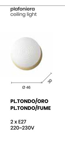 Plafoniera moderna sfera oro tondo ondaluce da parete soffitto