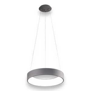 Lampadario a sospensione affralux band diodi cerchio led antracite 60cm