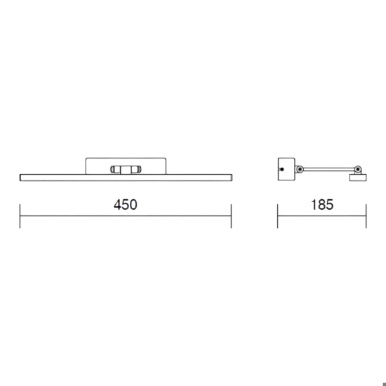 Applique specchio da bagno isyluce cromo orientabile led 8w 3000k