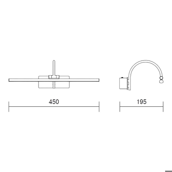 Applique per specchio da bagno 8w cromo isyluce