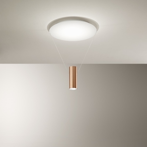 Hang perenz illuminazione plafoniera bianco cilindro oro bronzato led 36w 3000k