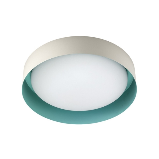 Plafoniera soffitto led 22w 3000k bicolore sabbia verde crew 2 linea light