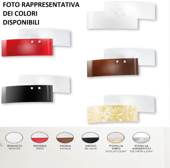 Plafoniera moderna gea luce lara vetri bianco oro