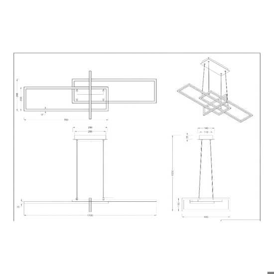 Lampadario per tavolo da soggiorno oro led 34w 3000k dimmerabile