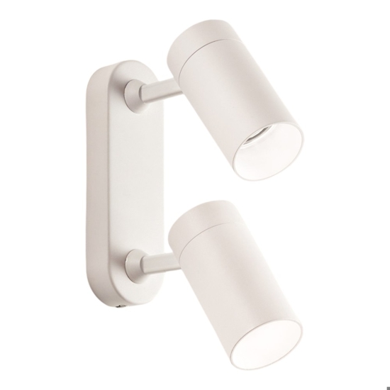 Lampada da parete soffitto con 2 faretti bianco isyluce