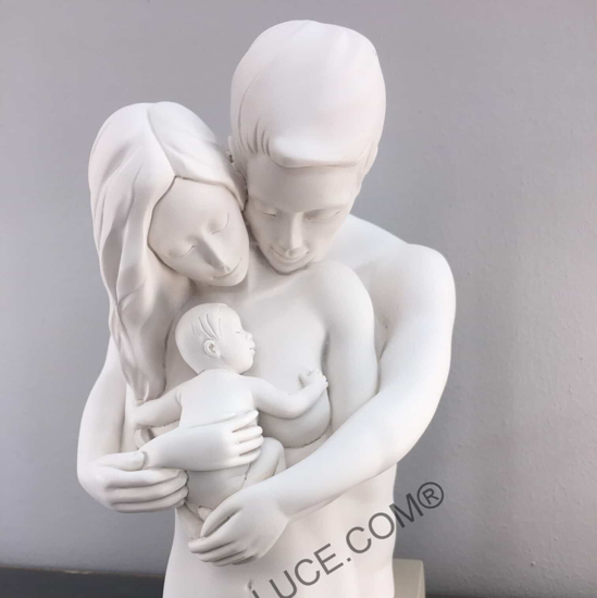 Scultura moderno busto famiglia oro bongelli preziosi