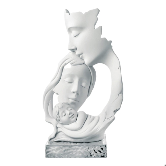 Scultura famiglia base argento h34 bongelli preziosi