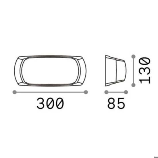 Felix-2 ap1 ideal lux applique per esterno ip66 nera