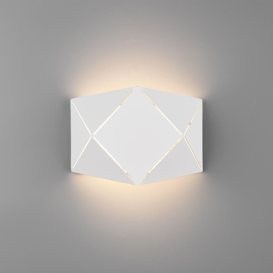 Applique led 6w 3000k design moderna bianco per interni