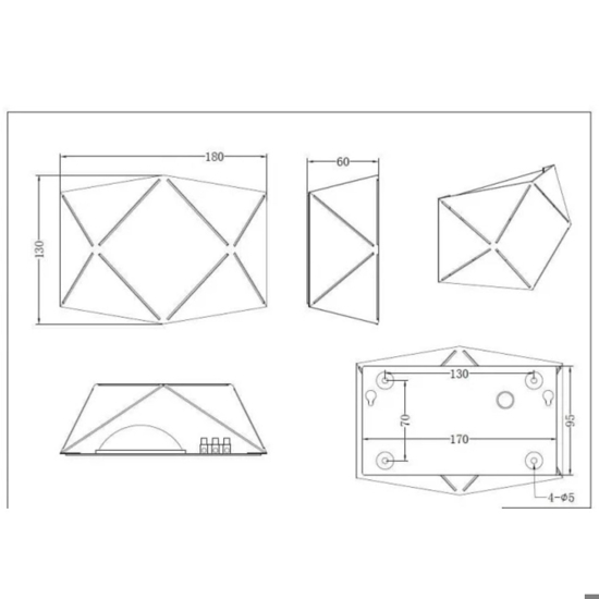 Applique led 6w 3000k design moderna bianco per interni