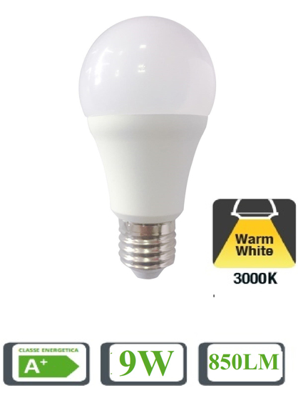 &lt;vedi 304c&lt; life lampadina led e27 9w 3000k goccia 850lm bianca 39.920347c