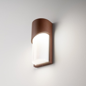 Isyluce lampada da esterno corten marrone moderna