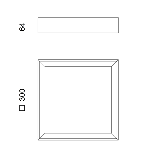 Linea light tara plafoniera led 22w 3000k 30cm metallo bianco