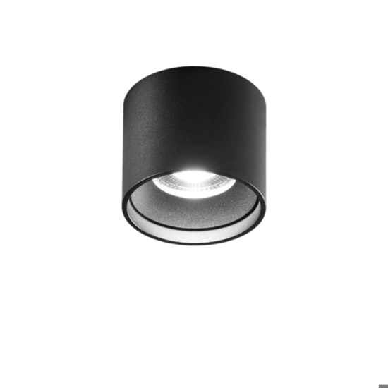 Isyluce focus faretto led sporgente nero cilindro 16w 3000k