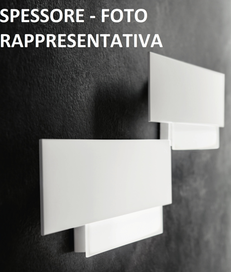 Gea luce doha applique led piccolo nero 15w 3000k personalizzazione