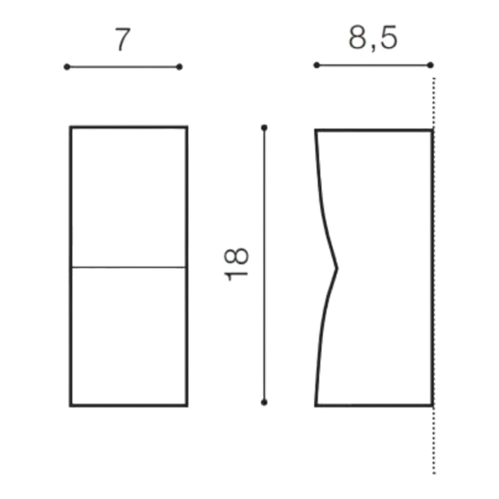 Applique da esterno moderno antracite ip54 luce biemissione