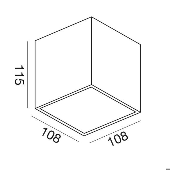 Applique da esterno cubo marrone gea luce