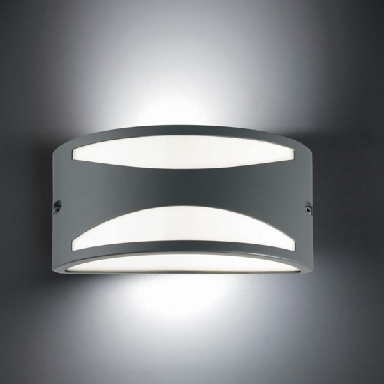 Rex-3 ap1 applique per esterno curva ip44 antracite ideal lux