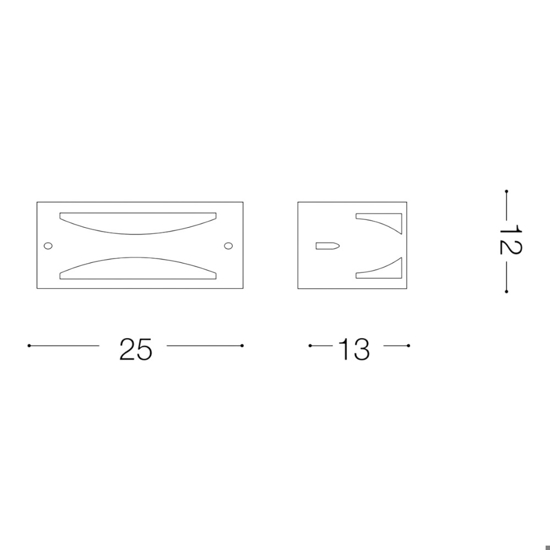 Rex-3 ap1 applique per esterno curva ip44 antracite ideal lux