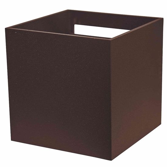 Applique da esterno moderna cubo marrone 7w 3000k