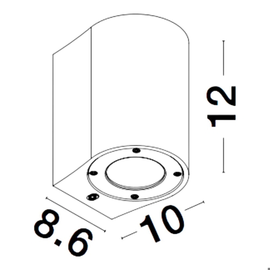 Applique da esterno cemento bianco