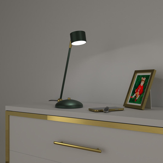 Lampada da tavolo verde e oro gx53 personalizzazione