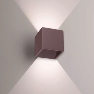 Applique da esterno ip44 cubo marrone led 6w 4000k fp