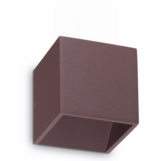 Applique da esterno ip44 cubo marrone  6w 4000k fp