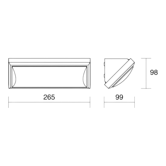 Applique da esterno moderno  12w 3000k bianca isyluce