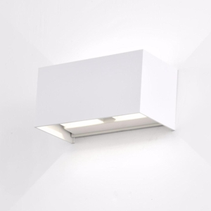 Applique per esterni moderna rettangolare bianca led 24w 3000k