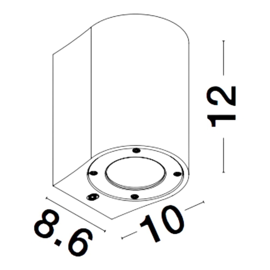 Applique di cemento da esterno moderna