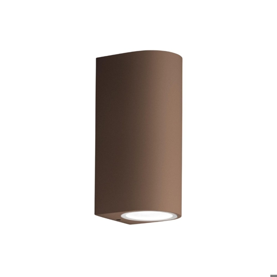 Applique da esterno 2 luci colore marrone corten gea luce