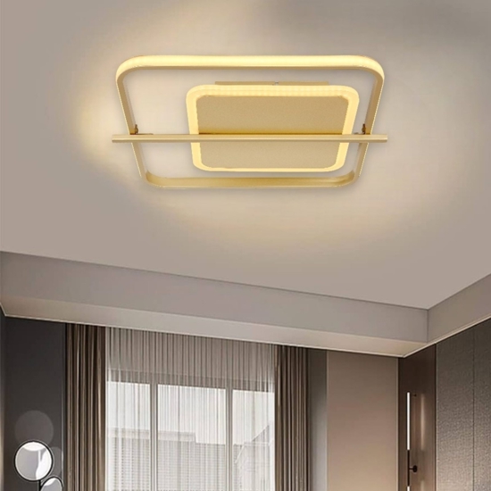 Plafoniera oro per soggiorno moderno led 36w 3000k