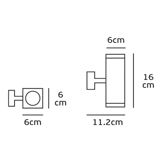 Applique da esterno facciata ip54 nero