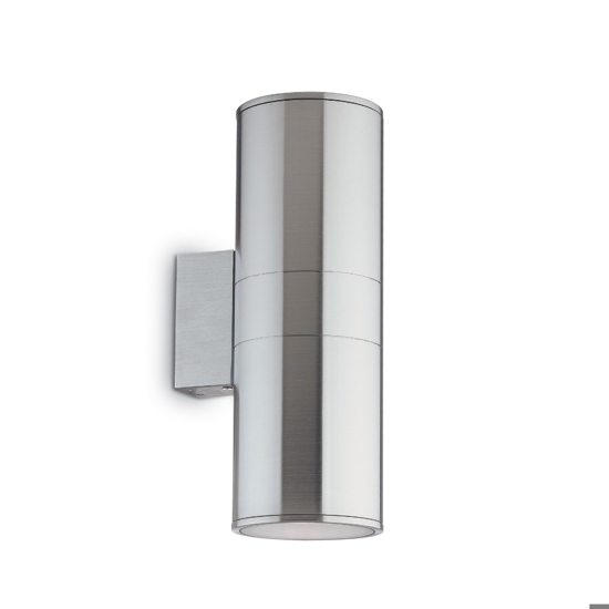 Gun ap2 big applique da esterno grigio alluminio cilindro ip44 ideal lux