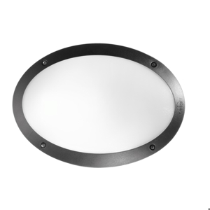 Ideal lux medea-1 ap1 applique da esterno ovale nero ip66