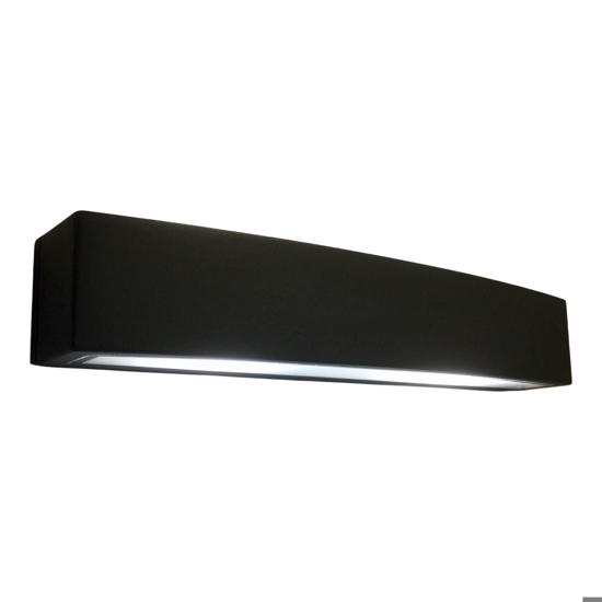 Applique da esterno andromeda ap2 nero rettangolare ip54 ideal lux