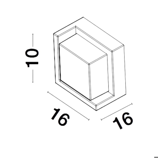 Applique per esterno antracite  12w 3000k