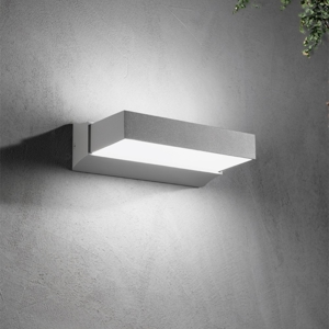 Applique da esterno nic grigio ondaluce led 13w 4000k biemissione