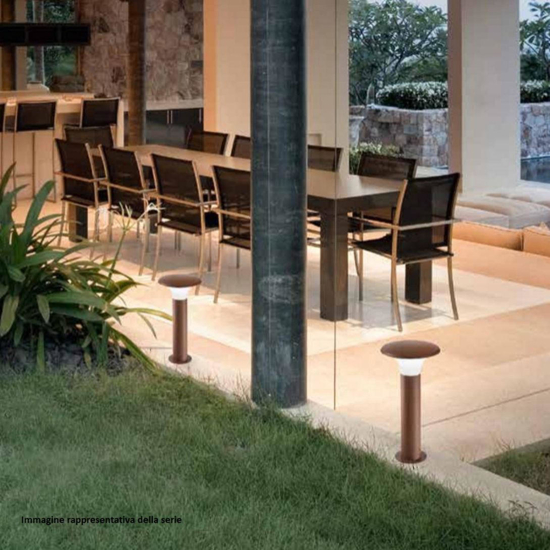 Lampione da esterno giardino colore antracite moderno gea luce