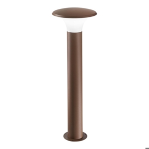 Lampione da giardino gea luce ip44 corten marrone moderno