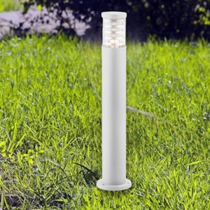 Paletto tronco pt1 h80 bianco ideal lux lampione da giardino esterno ip65