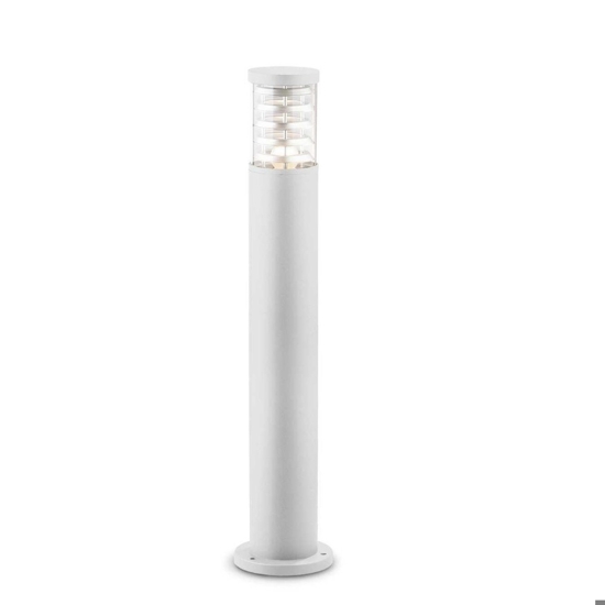 Paletto tronco pt1 h80 bianco ideal lux lampione da giardino esterno ip65