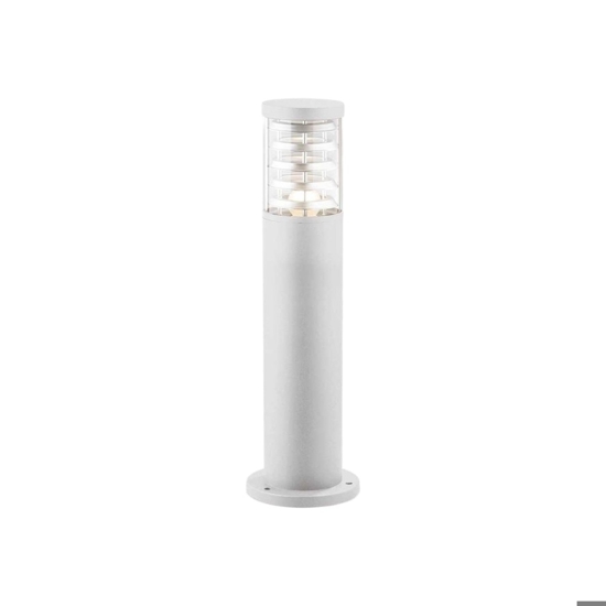 Lampione tronco pt1 h40 bianco da giardino ip65 ideal lux per esterni